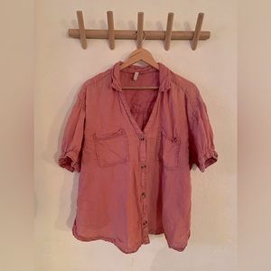 PILCRO LINEN SURF BUTTONDOWN